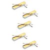EYE ZOOM 5 Pairs Metal Rimless Reading Glasses with Spring Hinge Light Slim Case for Men Women (Gold,+2.25)