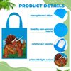 24 Pcs Dinosaur Party Favor Bags with Handles Dinosaur Birthday Party Supplies Dino Non Woven Goodie Bags Reusable Dinosaur Gift Bag for Kids Boys Girls Candy Goody Bags Birthday Decoration (Vivid)