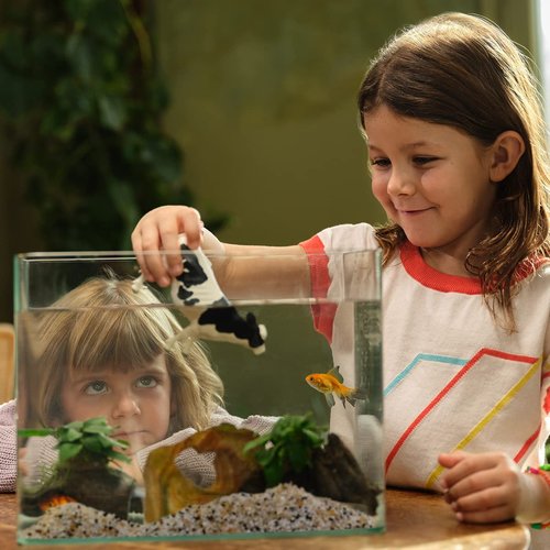 Schleich Farm World, Farm Animal Toys for Kids Ages 3 and Above, Black and White Holstein Cow Toy Figure