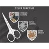 Nail Scissors Curved - Professional Eyebrow Scissors for Women and Men, Facial Hair Small Grooming Scissors for Nail, Eyebrows, Nose Hair, Mustache, Beard, Eyelashes, Dry Skin - Manicure Scissors
