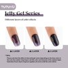 TUTUYU Jelly Midnight Dark Purple Gel Nail Polish,UV/LED Soak-off Sheer Translucent Puple Black Color Gel Polish Kit for Nail Art Starter or Manicure Salon,0.5 Fl.Oz