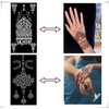 QSTOHENA Henna Tattoo Stencils kit, 12 Sheets Temporary Tattoo Stickers for Women Girls Indian Arabian Reusable Hand Tattoo Templates