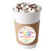 Confetti Rainbow Stars Hot Cocoa Bomb Packaging Sticker Labels, Total of 40 2" Circle Stickers by Amanda Creation