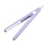 Ceramic Mini Hair Curler Straightener Flat Iron for Short Small Curling Tiny Irons Travel Size Bangs 2 in 1 Straightener Tourmaline Plate Beauty Heating Heats Up Fast (Purple)