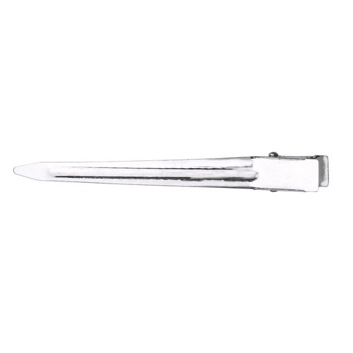 Diane Duck Bill Hair Clips, Silver, 24-pack