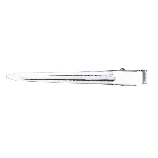Diane Duck Bill Hair Clips, Silver, 24-pack