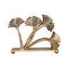 OwlGift Modern Ginkgo Leaves Design Napkin Holder for Tables, Metal Paper Napkin Storage for Kitchen, Stylish Paper Towel Dispenser, Mail Letter Sorter Rack, Document File Organizer – Bronze