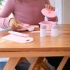 Kids Kitchen Silicone Pretend Toys- 9pcs Play Kitchen Accessories Set with Cookware -Food Grade Silicone -Kids Toy Kitchen Accessories – Pretend Play Kitchen Toy Set for Cooking-Pink