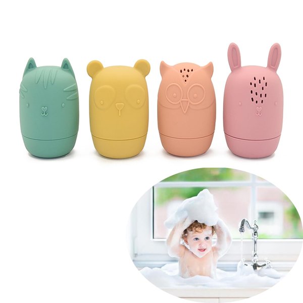 Silicone Bath Toys, 4pcs Squeezable Bathtub Toys for Toddle 6-12-18 Months, Mold Free Bath Toys, Squeezable Squirt Bath Toys, Non-Toxic Bathtub Toys for Infants Baby Shower Pool Toys Birthday Gifts.