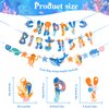 3PCS Under the Sea Happy Birthday Banner Sea Animals Birthday Party Decorations Sea Animal Banner Marine Life Birthday Decorations for Kids Under The Sea Birthday Party Baby Shower Supplies