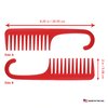 Allegro Combs #1002 Wide Tooth Comb Shower Comb With Hook For Curly Hair Wet Or Dry Detangle Women’s Combs Made In The Usa 1 Pc. (Red)