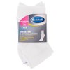 Dr. Scholl's Women's 4 Pack Diabetic and Circulatory Non Binding Ankle Socks, White, Shoe Size: 8-12