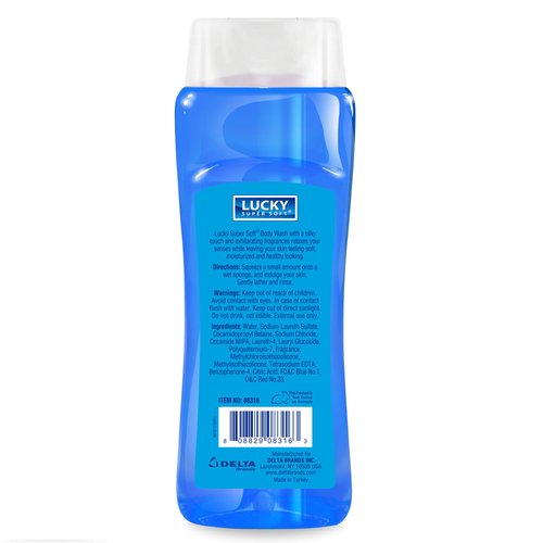 Lucky Super Soft Body Wash, Ocean Fresh, 15 Ounce