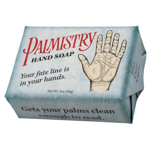 The Unemployed Philosophers Guild Palmistry Soap - Made in The USA, 2oz (56g) Travel Size Guest Bar Soap