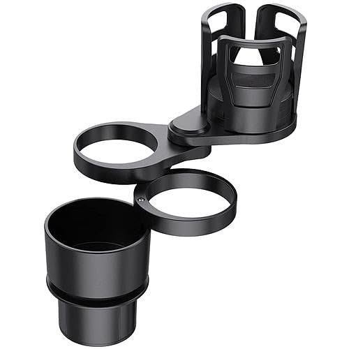 [Pack of 2] 4 in 1 Car Cup Holder Expander Adapter Multifunctional Water Cup Mount Stand 360 Rotating Drink Bottle Organizer with Adjustable Base