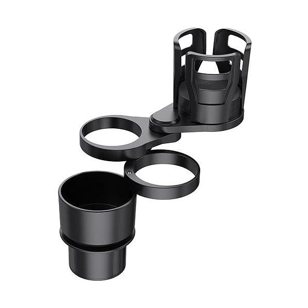 [Pack of 2] 4 in 1 Car Cup Holder Expander Adapter Multifunctional Water Cup Mount Stand 360 Rotating Drink Bottle Organizer with Adjustable Base