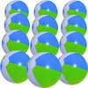 GCQJOQ 12 Pack Beach Balls, 12" Blue Green White Color Inflatable Beach Ball for Summer Water Games Party Supplies