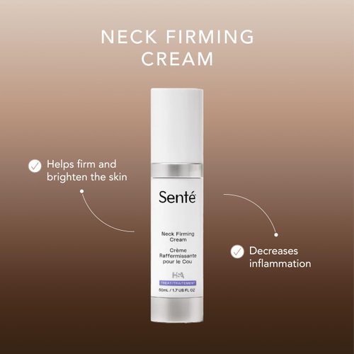 Senté Neck Firming Cream - Advanced Anti-Aging Firming and Lift Cream with Patented HSA, Caffeine and Vitamin C - 1.7 Oz