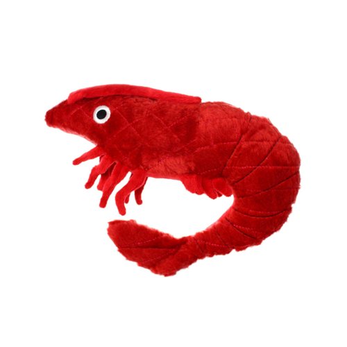 MIGHTY- Ocean Prawn - Squeaker - Multiple Layers. Made Durable, Strong & Tough. Interactive Play Dog Toy (Tug, Toss & Fetch). Machine Washable & It Floats. (Regular 2 Pack)