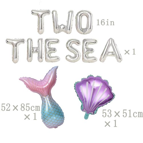 Two the Sea Birthday Party Supplies or boy or girl ,Two the Sea 2nd Birthday Party Supplies,Under The Sea 2nd Birthday