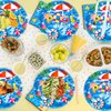 80Pcs Pool Party Supplies Summer Pool Party Set 7"Pool Paper Plate Pool Napkins for Beach Pool Theme luau Beach Pool Birthday Party Decorations|Serve 40