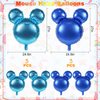 6 Pcs Mouse Head Balloons, 24'' Mouse Mylar Balloon Jumbo Mouse Head Aluminum Foil Balloons for Birthday Party Decorations Baby Shower Supplies Party Favors (Blue2)