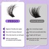 FEEGO Lash Extension Kit 200D Fluffy 10-20MM D Curl Lash Clusters Eyelash 160pcs Extension Kit Individual Lashes with Lash Bond and Seal Lash Remover Lash Applicator Brush