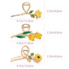 Yonchic 3-Piece Flower Metal Hair Clips, Daisy Hair Claw for Thin/Medium Thick Hair, Elegant Tulip Floral Barrettes Strong Hold Clamps Non-Slip Cute Lily Claws Accessories