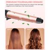 5 in 1 Curling Wand Set: Ohuhu Curling Iron Wand 5Pcs 0.35 to 1.25 Inch Interchangeable Ceramic Barrel Heat Protective Glove 2 Clips Dual Voltage Hair Curler for Girl Women Mother Gift Rose Gold