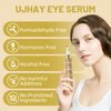 UJHAY 5% Caffeine Eye Cream, Under Eye Serum for Dark Circles, Puffiness & Wrinkles Fine Lines, Eye Roller Serum with 360° Massage Ball, Eye Treatment Balm for Men & Women