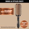 Conair Vented Copper Collection Round Brush for Blow Drying and Styling - Quick Blow Dry Brush
