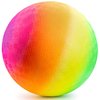 Bedwina Rainbow Playground Ball - 8.5Inch (Pack of 1) Rubber Bouncy Inflatable Balls for Kids and Adults, Indoor and Outdoor Games, Kickball, Dodgeball, Four Square, Dodge Ball, Handball