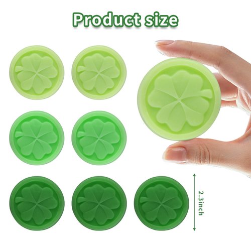 YaqiuGLO Green Clover Shamrock St Patricks Day Handmade Soap Lucky Clover Mini Soap Bars Bulk Individually Wrapped Scented Soaps Irish Day Soap,Handmade soap suitable for gift giving