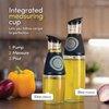 Belwares Oil Dispenser for Kitchen - Olive Oil Dispenser Bottle for Kitchen - Oil and Vinegar Dispenser Set - Cooking Essentials - 17 oz and 8.5 oz Glass Bottles with Precision Pouring Measurements