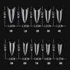 Beuniar Stiletto Nail Tips 500Pcs Short Sharp Ending False Acrylic Nails Tip Half Cover 10 Sizes with Box for Nail Salons Home DIY (Clear)