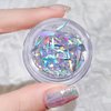 JERCLITY 12 Boxes Gradient Aurora Glass Paper Nail Sticker Foil Nail Art Holographic Colorful Glass Reflective Mirror Design Broken Glass Stripe Line Paper Nail Decals Cellophane Films Foils for Nails