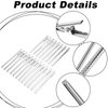 Haodeba 20 Pcs Premium Sturdy Stainless Steel Alligator Hair Clips Hair Pins Silver 8cm/3 Inch