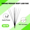 KOLYBEL 500 Premade Fans Eyelash Extensions 7D 0.07 Promade Wispy Lash Extensions 8-15mm Mixed Length D Curl Pointed Thin Base Handmade Volume Premade Lash Extensions Fans(7D,0.07-D-8-15mm)