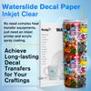 Koala Waterslide Decal Paper INKJET CLEAR, 20 Sheets 8.5x11 Inch Water Slide Transfer Paper Transparent Printable Waterslide Paper for DIY Tumbler, Mug, Nails