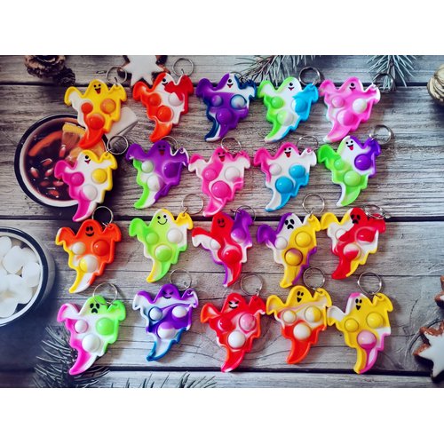 20 Packs Bulk Halloween Ghost Fidget Mini Pop for Kids Party Favors and Classroom Students Gifts