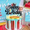 1 PCS Movie Happy Birthday Cake Topper Glitter Roll Camera Video Recorder Popcorn Movie Night Cake Pick for Hollywood Theme Family Film Baby Shower Birthday Party Cake Decorations Supplies Black