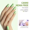 CANNI 6Pcs 9ml Emerald Green Gel Nail Polish Set- Dark Sage Forest Green Gel Polish Kit Lime Olive Forest Green Colors DIY at Home Salon Christmas New Year's Gifts for Girls