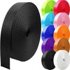 Grosun 10 Yards Nylon Webbing 1 inch 1.5 inch 2 inch Nylon Strap Webbing Straps Backpack Straps Nylon Belt for Indoor or Outdoor Gear, DIY Crafting, Handles, Luggage, Slings (Black, 1 inch)