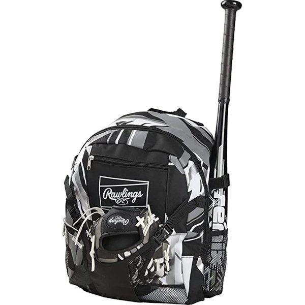 Rawlings | REMIX Backpack Equipment Bag | T-Ball & Youth Baseball / Softball | Black