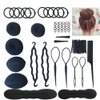 Hair Braiding Tool Hair Accessories For Women Hair Styling Set Hair Topsy Tail Tools Haircut Clamp Hair Bun Maker Hairpins Roller Braid Twist Sponge Hair Design Styling Tools for Hair Styles