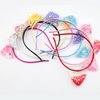 KIUSOWAYD 8 Cat Ear Headbands, Transparent Shining Sequin Headwear Hair Band Party Decoration Cosplay for Girls Women