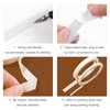 White Nail Art Adhesive Tapes Set - 4 Pcs with 2 Sizes Width (0.5cm+1.2cm) for Creative DIY Nail Designs