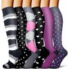 COOLOVER Copper Compression Socks for Women and Men(6 Pairs)-Best Support for Running, Athletic, Nursing, Travel