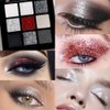 CAKAILA Smokey Black Red Eyeshadow Palette,9 Colors Dark Shimmer Matte Metallic Makeup Pallet,Pigmented Make Up Kit for Halloween Parties Christmas Joker Vampire Clown,Long Lasting Waterproof