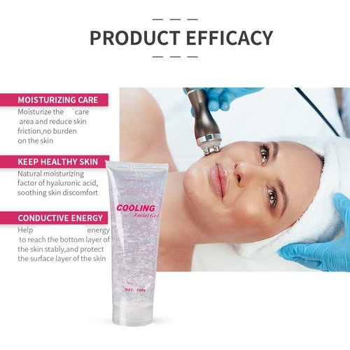 Cooling Gel for Women or Men Face Body Used with Laser Hair Removal System and Facial Machine Skin Lifting Tightening Device (21.16 Oz)